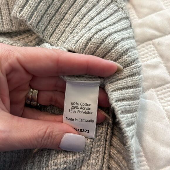 MARKET & SPRUCE Sharon Thumb Hole Cotton Blend Gray Cowl Pullover Plus Sz XXL - Picture 3 of 3